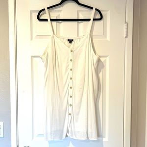 Torrid Lined Cream Fit and Flare Tunic Cami 3x